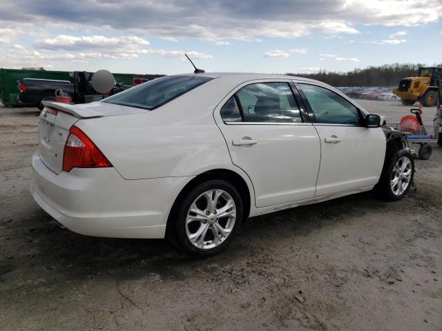 3FAHP0HA5CR103257 - 2012 FORD FUSION SE WHITE photo 3