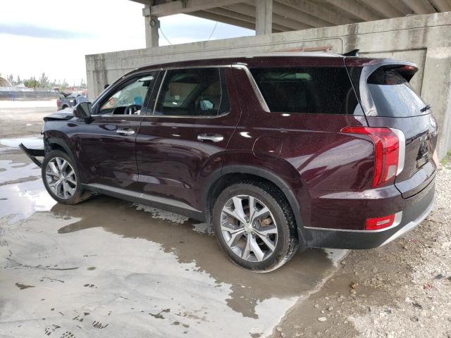 KM8R44HE1LU131319 - 2020 HYUNDAI PALISADE SEL MAROON photo 2