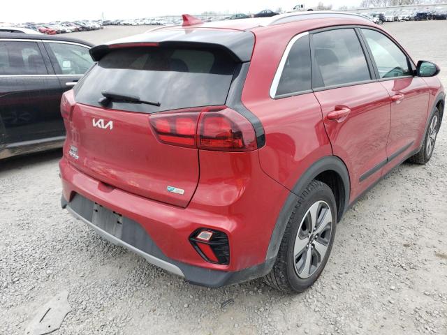 KNDCB3LC6N5528926 - 2022 KIA NIRO LX RED photo 3