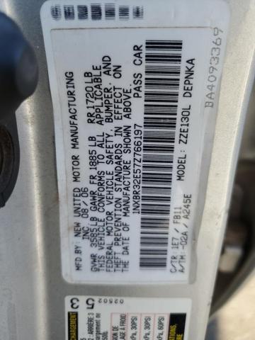 1NXBR32E57Z766197 - 2007 TOYOTA COROLLA CE SILVER photo 12