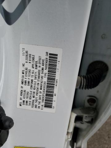 1HGCR2F32EA095390 - 2014 HONDA ACCORD LX WHITE photo 12