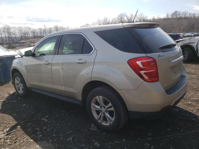 2GNALBEK1G1143580 - 2016 CHEVROLET EQUINOX LS BEIGE photo 2