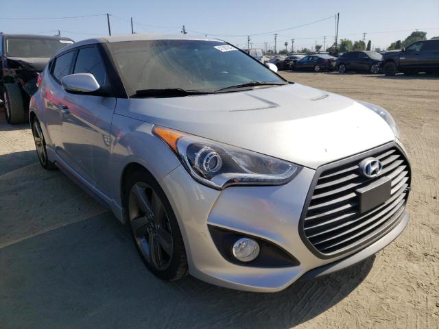 KMHTC6AE6EU184051 - 2014 HYUNDAI VELOSTER TURBO SILVER photo 1