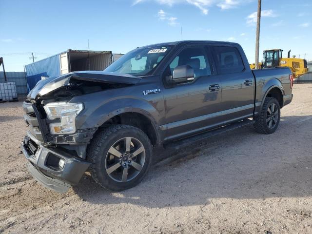 1FTEW1EF7FKE86732 - 2015 FORD F150 SUPERCREW GRAY photo 1