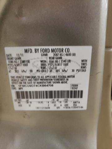 1FMCU9D74CKB64708 - 2012 FORD ESCAPE XLT TAN photo 13