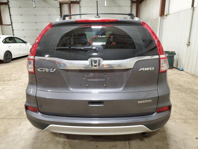 5J6RM4H98FL086388 - 2015 HONDA CR-V TOURING GRAY photo 6