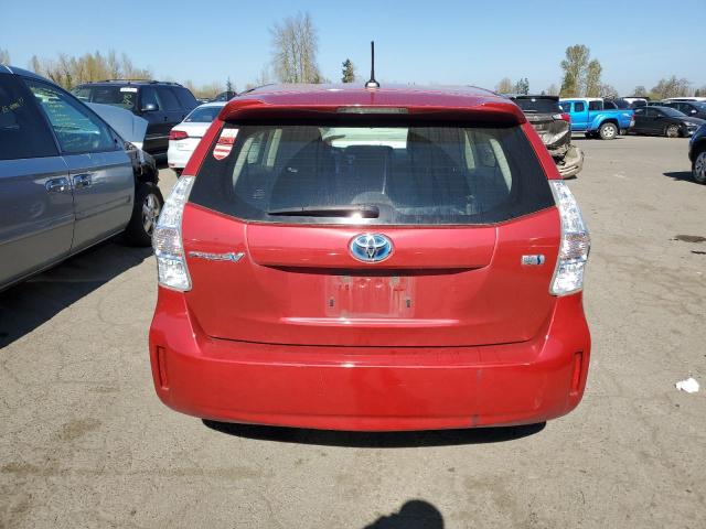 JTDZN3EUXE3299315 - 2014 TOYOTA PRIUS V RED photo 6