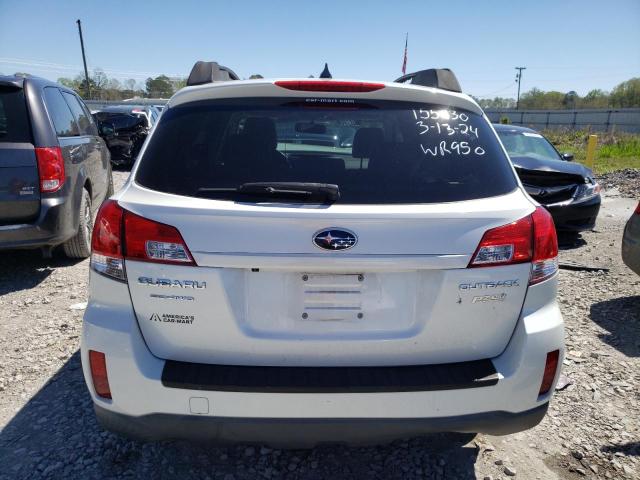 4S4BRBKC3B3381079 - 2011 SUBARU OUTBACK 2.5I LIMITED WHITE photo 6