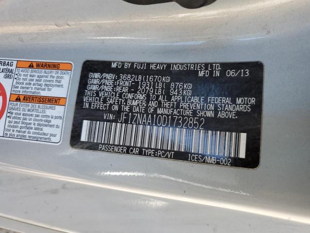 JF1ZNAA10D1732852 - 2013 TOYOTA SCION FR-S 银色 照片 12