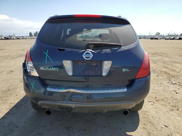 JN8AZ08T87W512397 - 2007 NISSAN MURANO SL BLUE photo 6