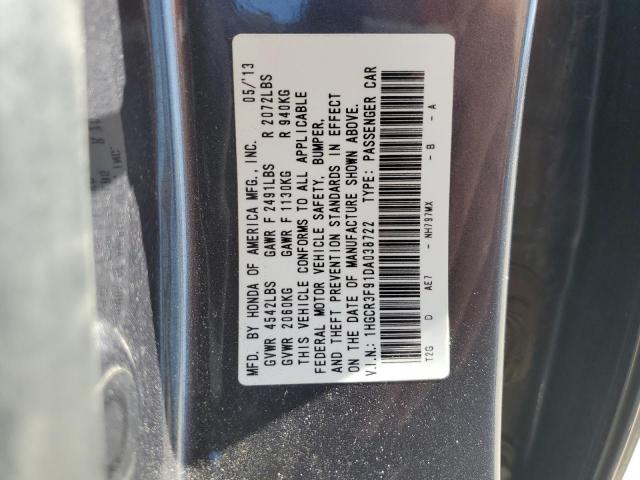 1HGCR3F91DA038722 - 2013 HONDA ACCORD TOURING GRAY photo 12