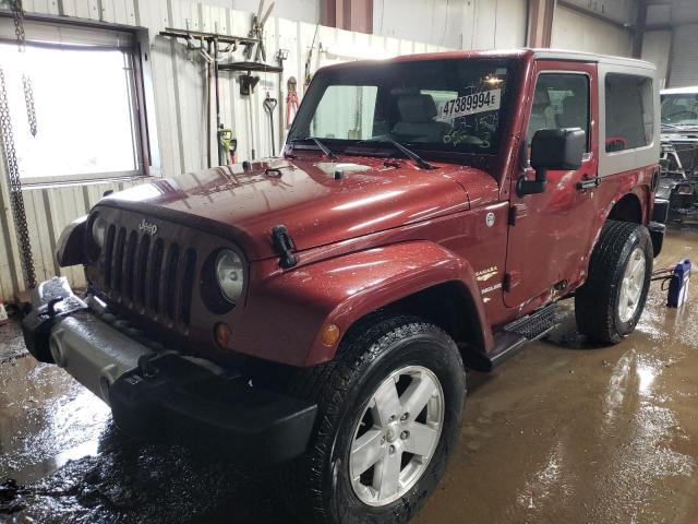 1J4FA54149L734671 - 2009 JEEP WRANGLER SAHARA BURGUNDY photo 1