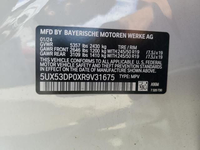 5UX53DP0XR9V31675 - 2024 BMW X3 XDRIVE30I WHITE photo 14