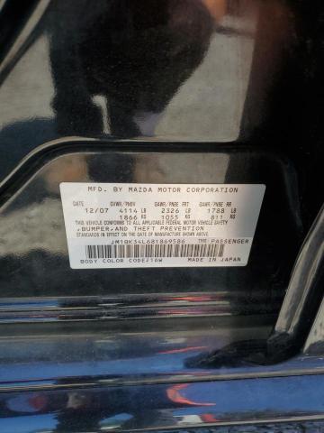 JM1BK34L681869586 - 2008 MAZDA SPEED 3 შავი ფოტო 12