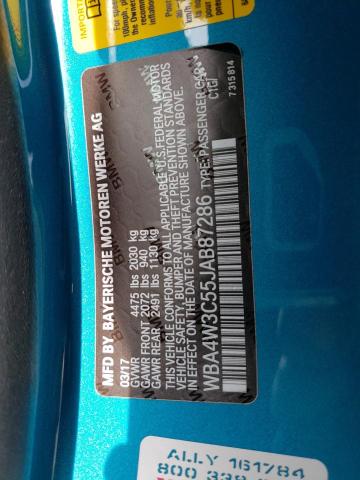 WBA4W3C55JAB87286 - 2018 BMW 430I TURQUOISE photo 13