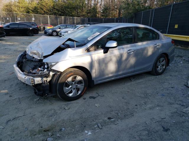 2HGFB2F55DH557086 - 2013 HONDA CIVIC LX SILVER photo 1