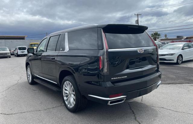 1GYS3JKT0NR198136 - 2022 CADILLAC ESCALADE ESV LUXURY BLACK photo 3