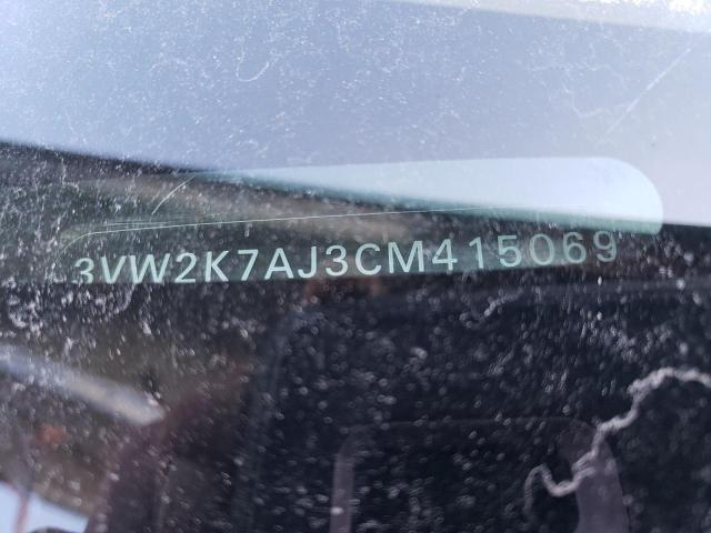 3VW2K7AJ3CM415069 - 2012 VOLKSWAGEN JETTA BASE رمادي صورة 12