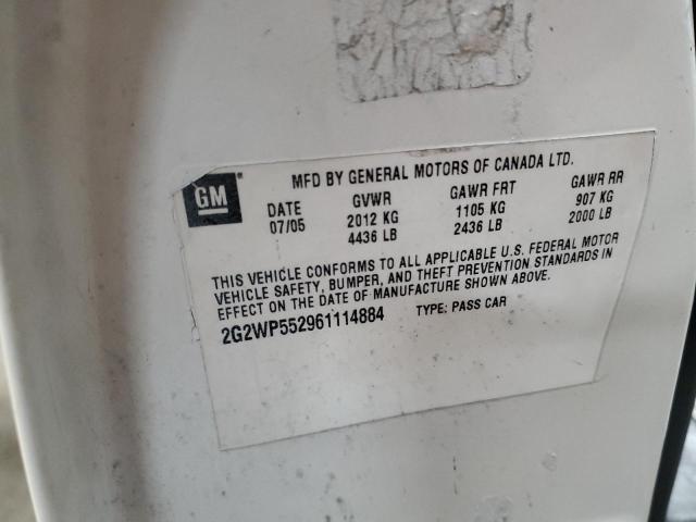 2G2WP552961114884 - 2006 PONTIAC GRAND PRIX 白色 照片 12