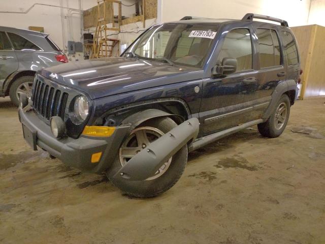 1J4GL38K85W723719 - 2005 JEEP LIBERTY RENEGADE BLUE photo 1