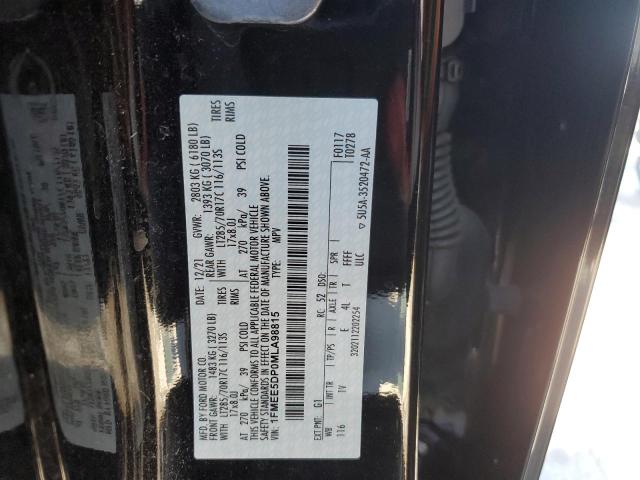 1FMEE5DP0MLA98815 - 2021 FORD BRONCO BASE BLACK photo 13