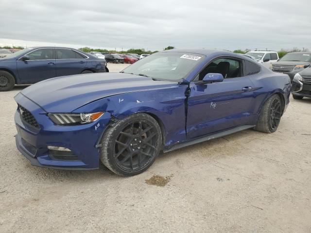 1FA6P8AM1G5256351 - 2016 FORD MUSTANG BLUE photo 1