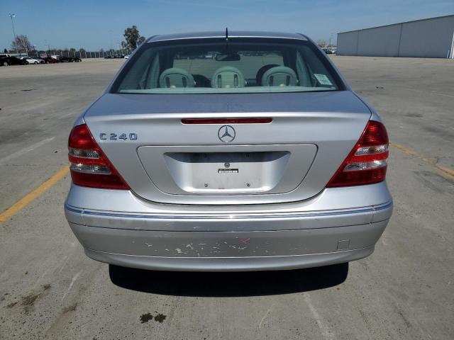 WDBRF61J45F572305 - 2005 MERCEDES-BENZ C 240 SILVER photo 6