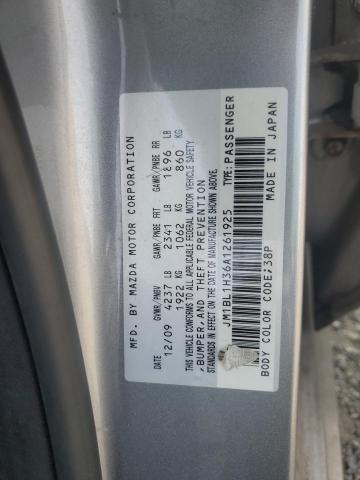 JM1BL1H36A1261925 - 2010 MAZDA SPEED 3 ვერცხლისფერი ფოტო 12