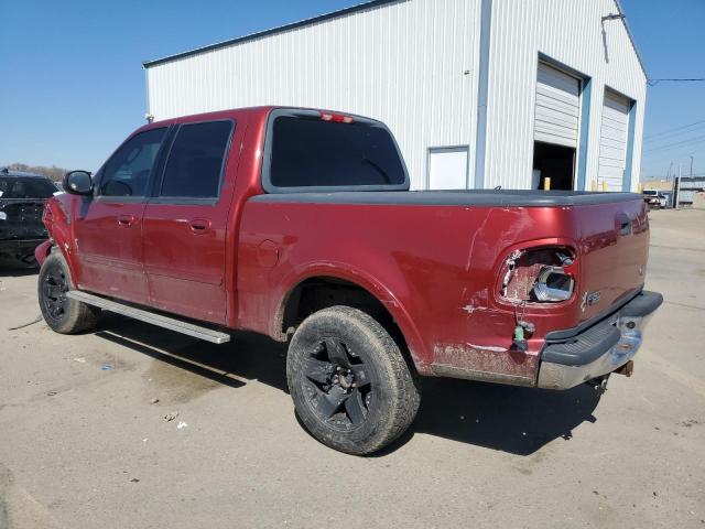 1FTRW08613KD30253 - 2003 FORD F150 SUPERCREW RED photo 2