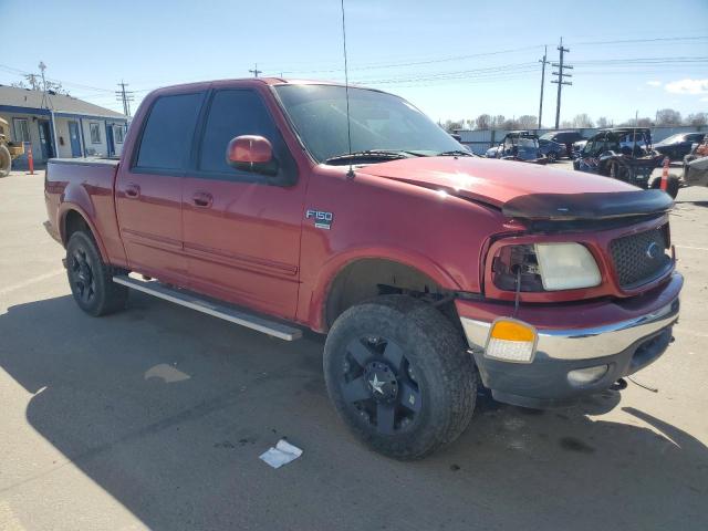 1FTRW08613KD30253 - 2003 FORD F150 SUPERCREW RED photo 4