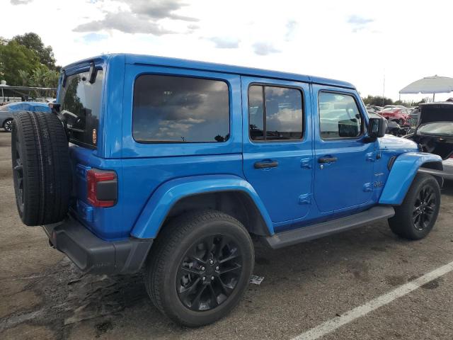 1C4JJXP60MW742938 - 2021 JEEP WRANGLER U SAHARA 4XE BLUE photo 3