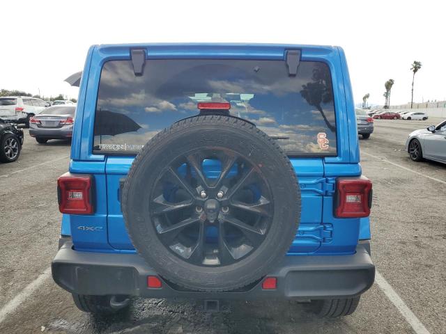 1C4JJXP60MW742938 - 2021 JEEP WRANGLER U SAHARA 4XE BLUE photo 6