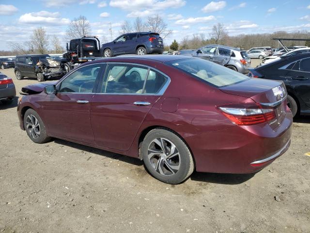 1HGCR2F31HA130134 - 2017 HONDA ACCORD LX MAROON photo 2