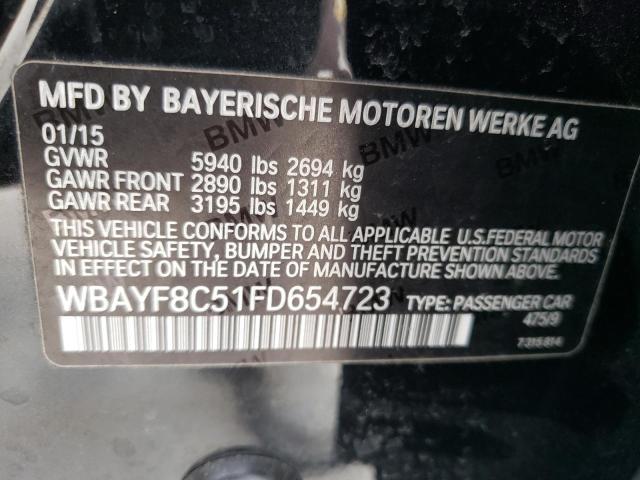 WBAYF8C51FD654723 - 2015 BMW 750 LXI BLACK photo 12