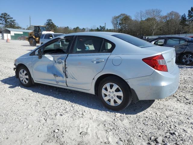 2HGFB2F54CH591289 - 2012 HONDA CIVIC LX SILVER photo 2