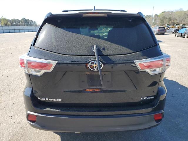 5TDBKRFH4FS220591 - 2015 TOYOTA HIGHLANDER LE BLACK photo 6