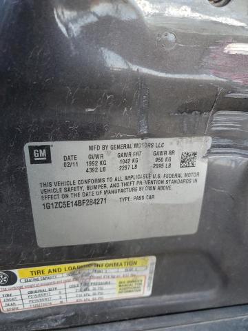 1G1ZC5E14BF284271 - 2011 CHEVROLET MALIBU 1LT 灰色 照片 12