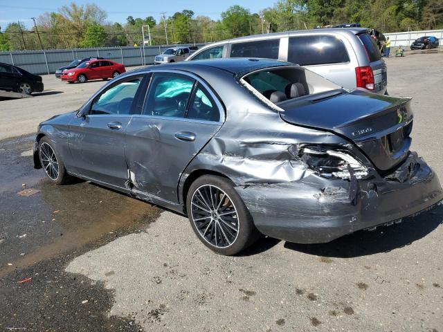 55SWF8DB7KU312550 - 2019 MERCEDES-BENZ C 300 GRAY photo 2