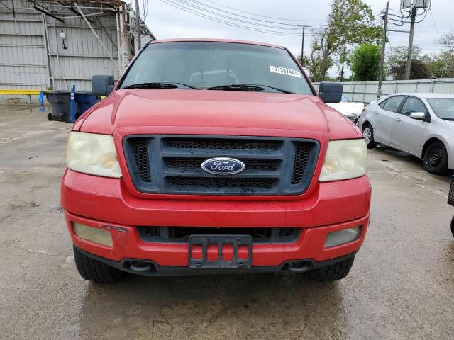 1FTPW14515FA81295 - 2005 FORD F150 SUPERCREW RED photo 5