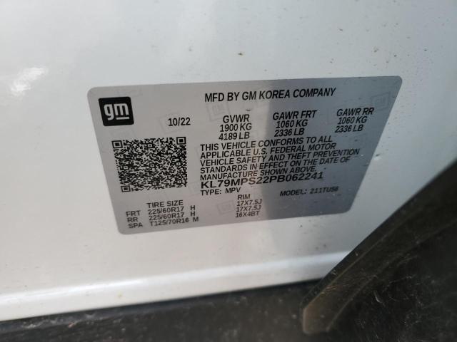 KL79MPS22PB062241 - 2023 CHEVROLET TRAILBLAZE LT WHITE photo 13