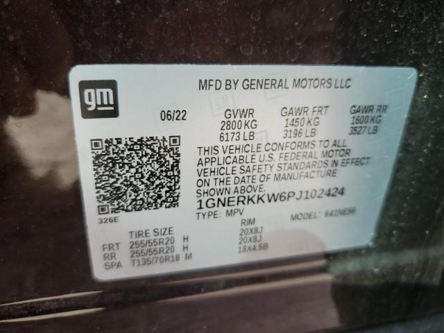 1GNERKKW6PJ102424 - 2023 CHEVROLET TRAVERSE PREMIER PURPLE photo 14