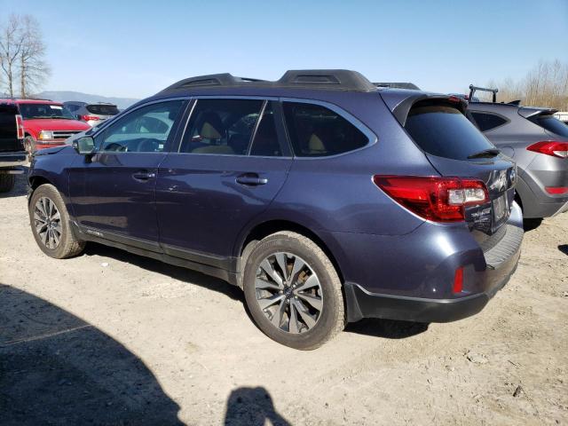 4S4BSANC0F3250756 - 2015 SUBARU OUTBACK 2.5I LIMITED BLUE photo 2