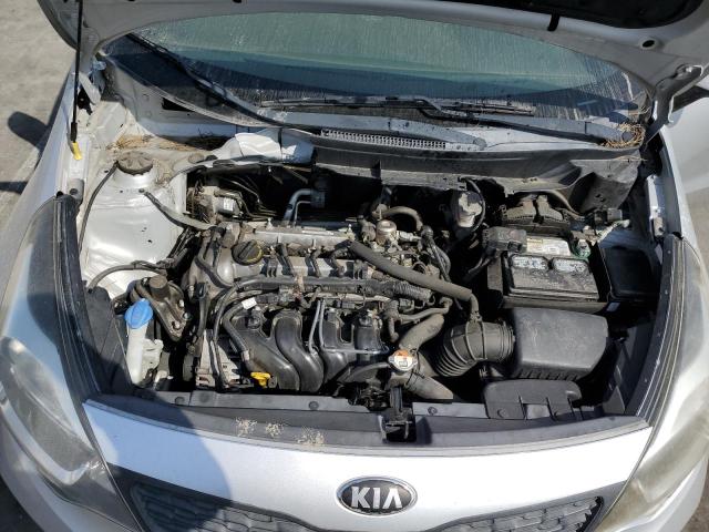 KNADM4A39E6361069 - 2014 KIA RIO LX SILVER photo 11