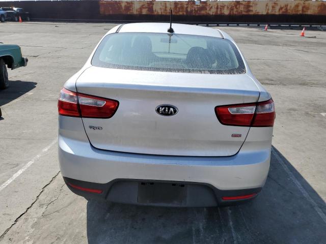 KNADM4A39E6361069 - 2014 KIA RIO LX SILVER photo 6