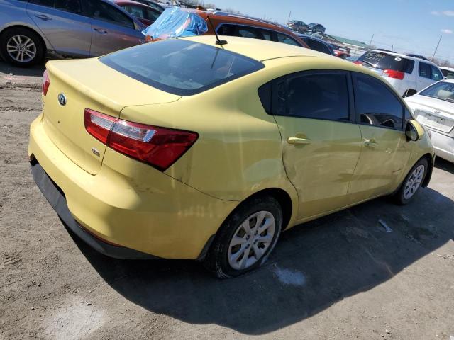 KNADM4A33G6599826 - 2016 KIA RIO LX YELLOW photo 3