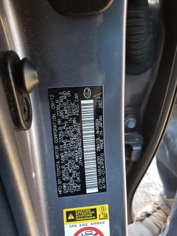 JTHKD5BH4D2124892 - 2013 LEXUS CT 200 GRAY photo 13