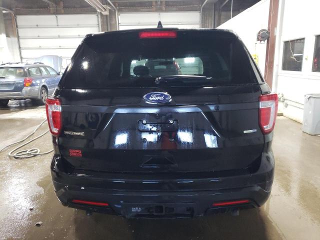 1FM5K8AR0JGC43002 - 2018 FORD EXPLORER POLICE INTERCEPTOR Սև լուսանկար 6