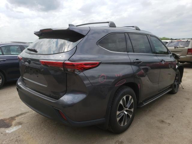5TDGZRBH1MS542304 - 2021 TOYOTA HIGHLANDER XLE GRAY photo 3
