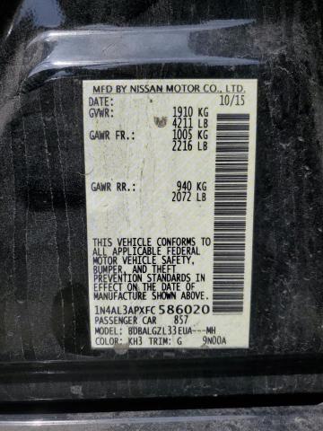 1N4AL3APXFC586020 - 2015 NISSAN ALTIMA 2.5 BLACK photo 13