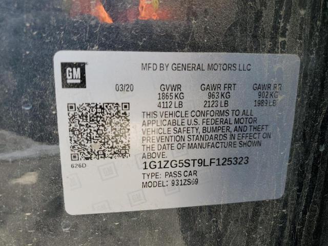 1G1ZG5ST9LF125323 - 2020 CHEVROLET MALIBU RS ნაცრისფერი ფოტო 13